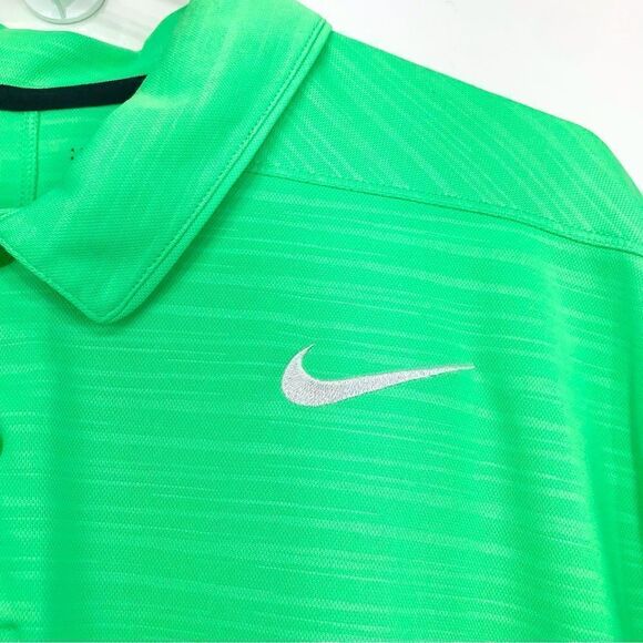 Nike Golf Lime Green Standard Fit Dri Fit Polo Shirt - Picture 4 of 10